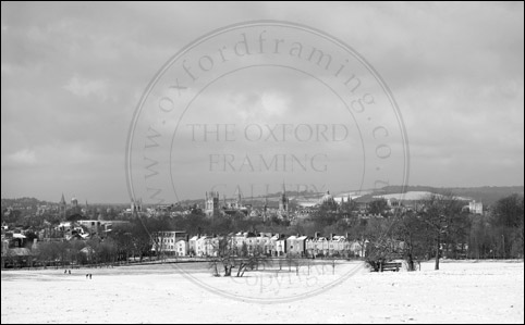 OXFORD SPIRES IN SNOW BW